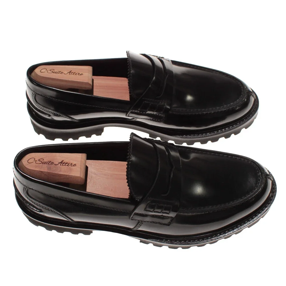 Tagilatore NWB Brody Slip On Loafers Size 42 (US 9) in Black Leather